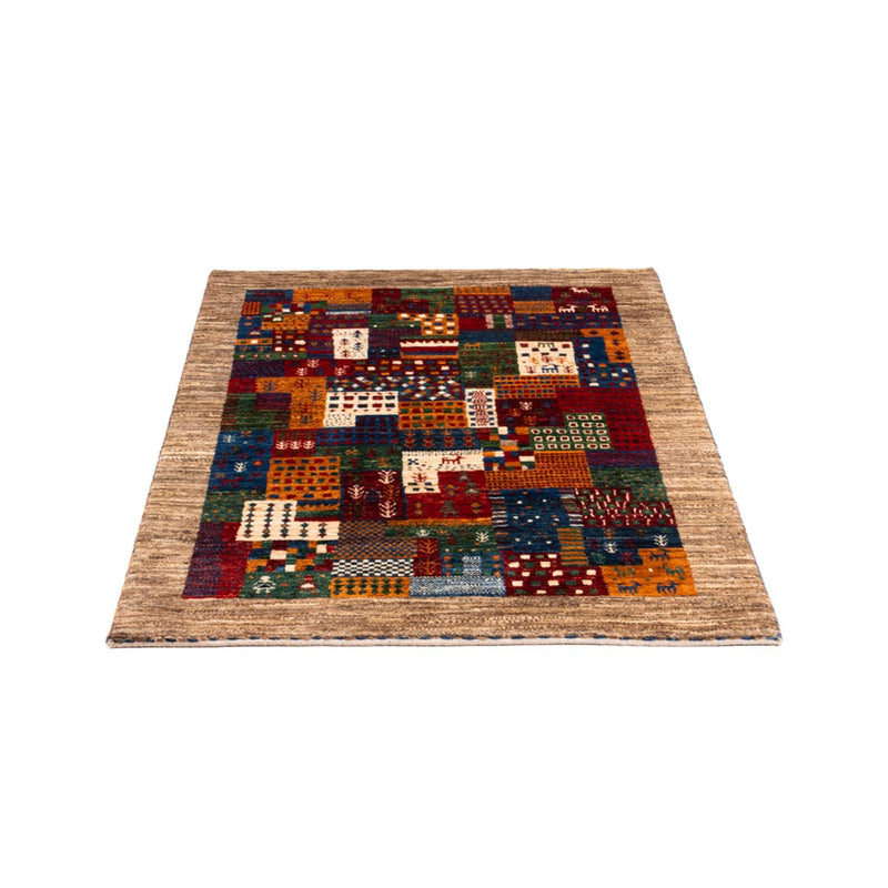 Tapete Gabbeh - Loribaft Persa - Real - 123 x 84 cm - multicolorido