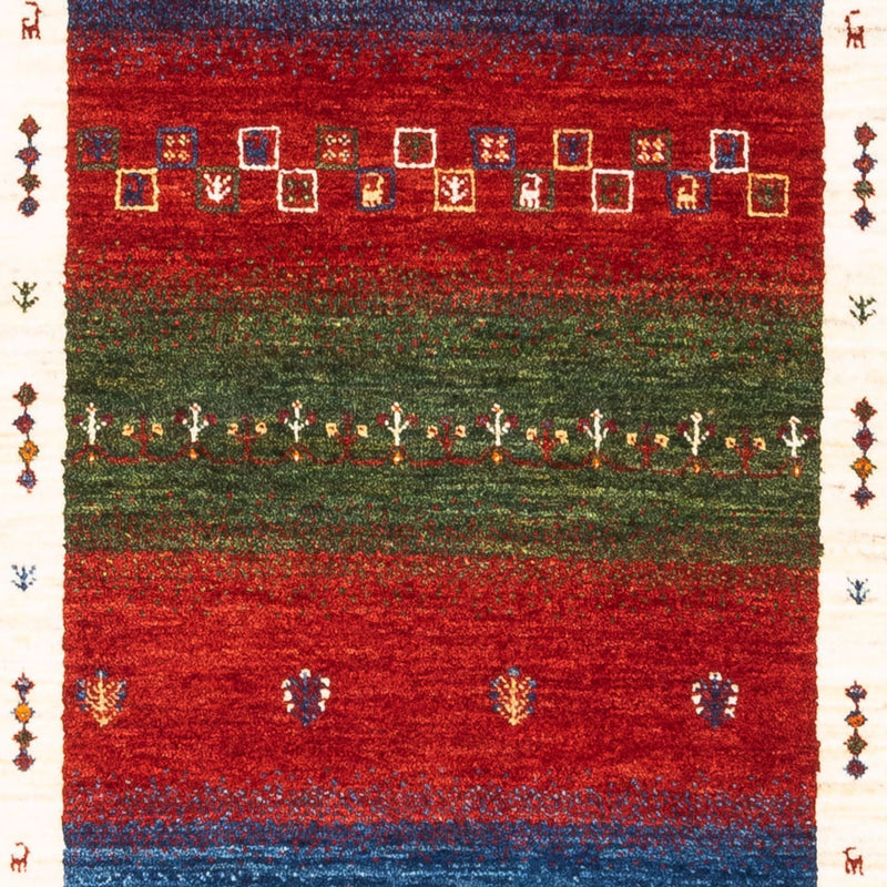Tapete Gabbeh - Loribaft Persa - Real - 122 x 82 cm - multicolorido