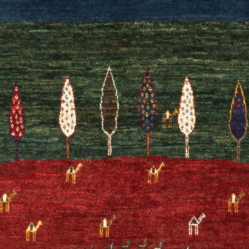 Tapete Gabbeh - Loribaft Persa - Real - 122 x 83 cm - multicolorido