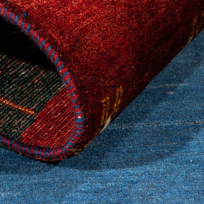 Tapete Gabbeh - Loribaft Persa - Real - 122 x 83 cm - multicolorido