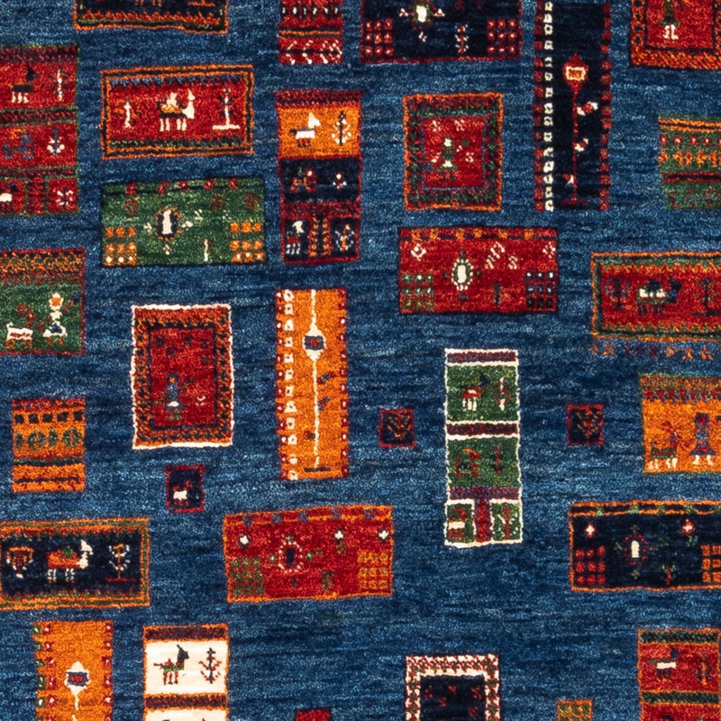 Tapete Gabbeh - Loribaft Persa - Real - 123 x 86 cm - multicolorido