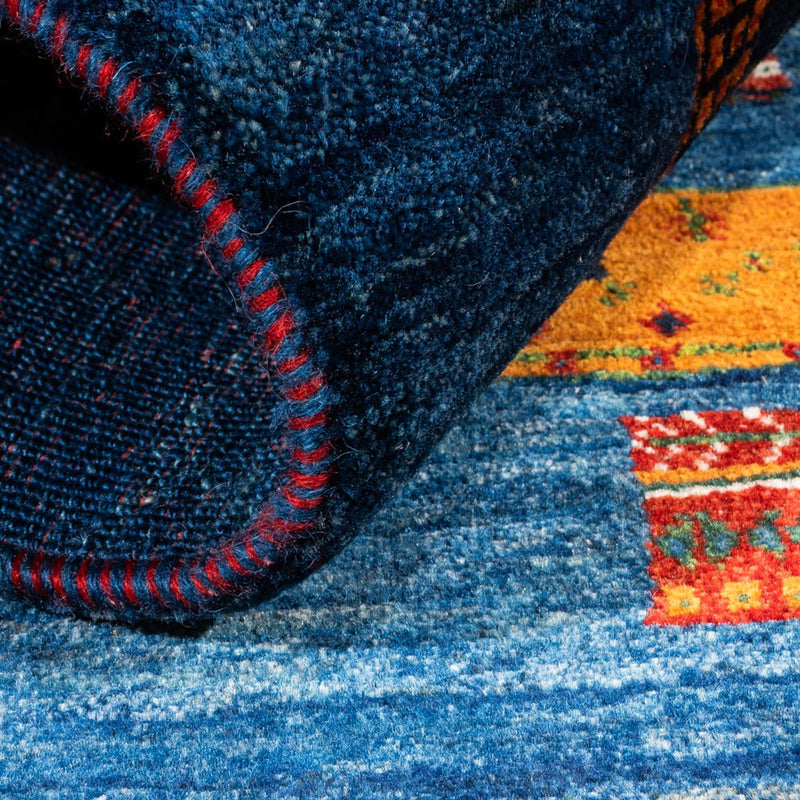 Tapete Gabbeh - Loribaft Persa - Real - 123 x 86 cm - multicolorido
