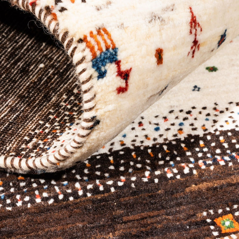 Tapete Gabbeh - Loribaft Persa - Real - 136 x 84 cm - multicolorido