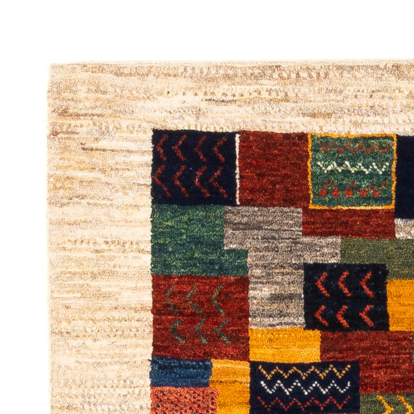 Tapete Gabbeh - Loribaft Persa - Real - 114 x 85 cm - multicolorido