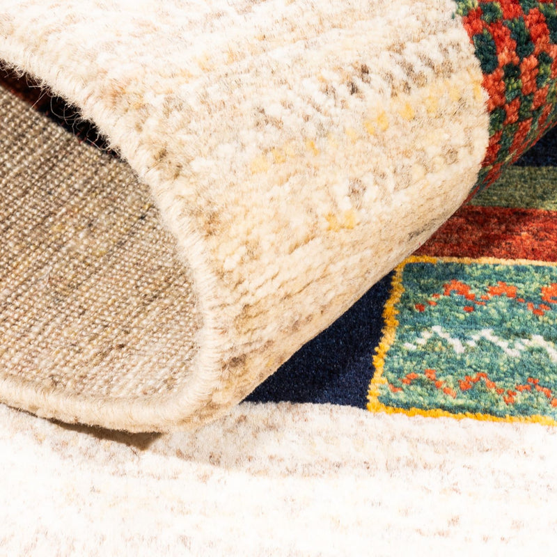 Tapete Gabbeh - Loribaft Persa - Real - 114 x 85 cm - multicolorido