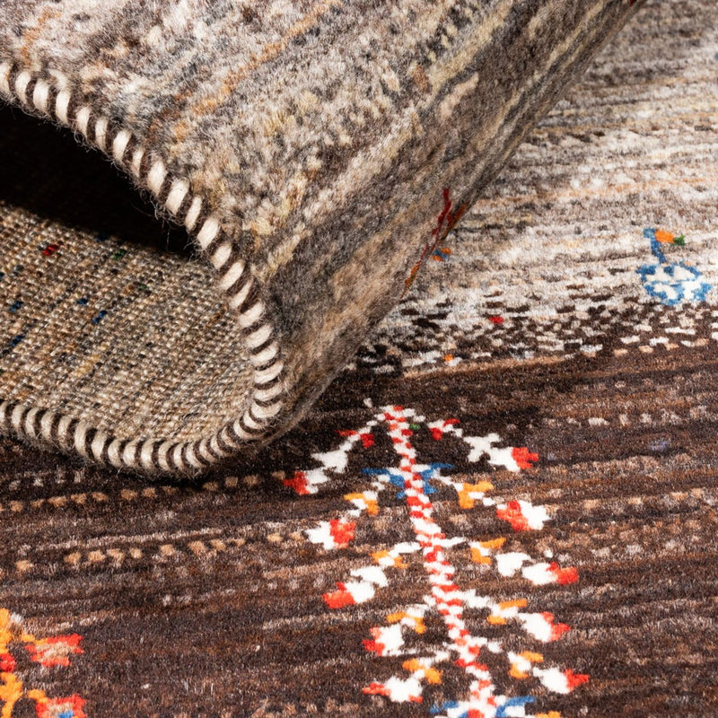 Tapete Gabbeh - Loribaft Persa - Real - 126 x 85 cm - multicolorido