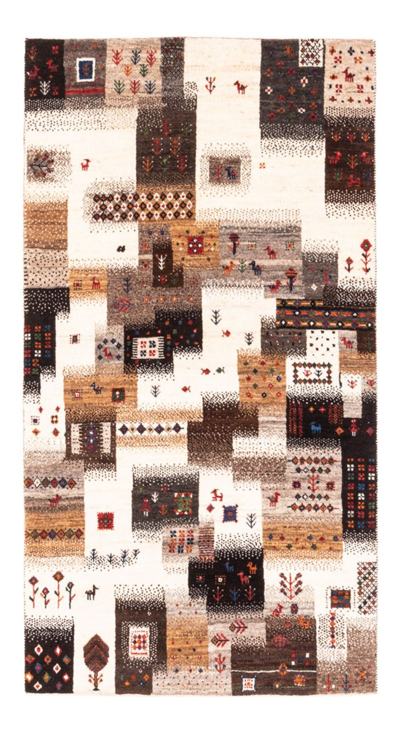 Tapete Gabbeh - Loribaft Persa - Real - 147 x 85 cm - cinzento