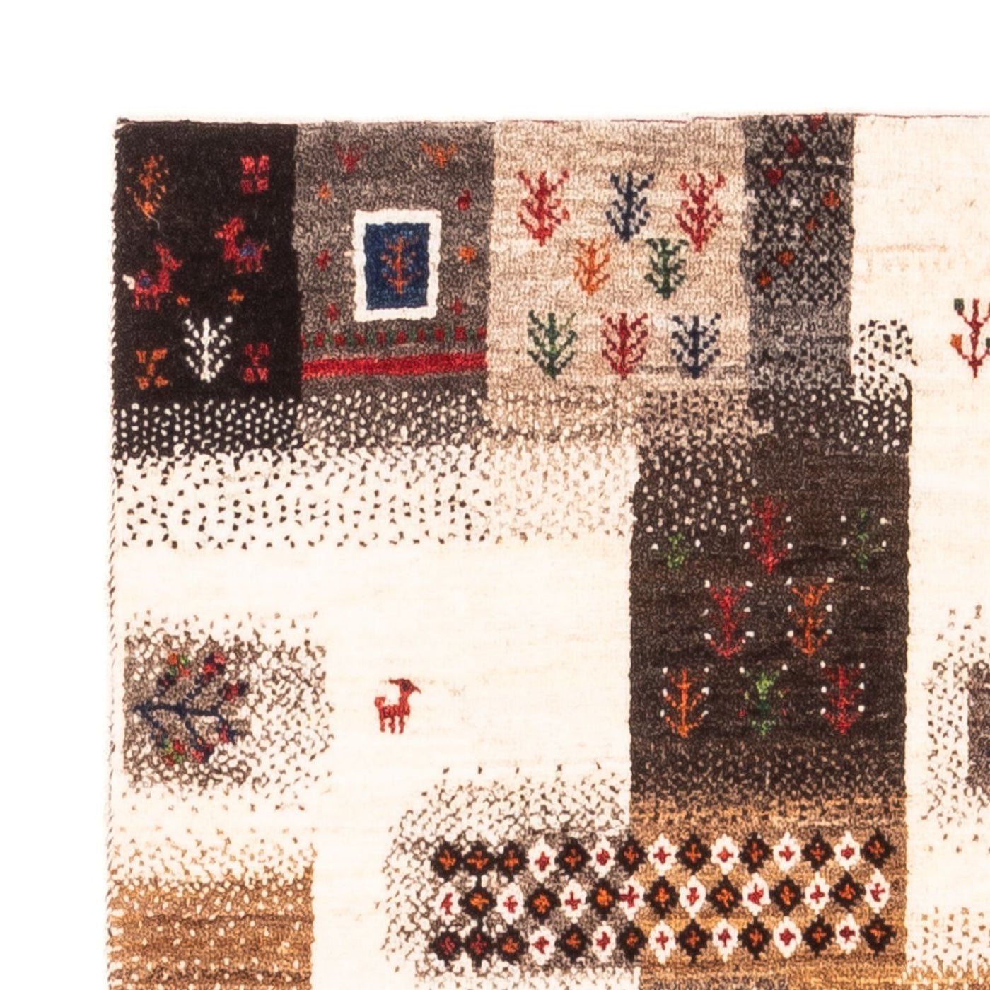 Tapete Gabbeh - Loribaft Persa - Real - 147 x 85 cm - cinzento