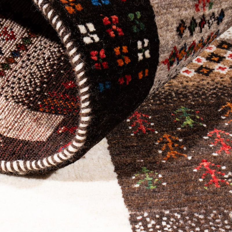 Tapete Gabbeh - Loribaft Persa - Real - 147 x 85 cm - cinzento