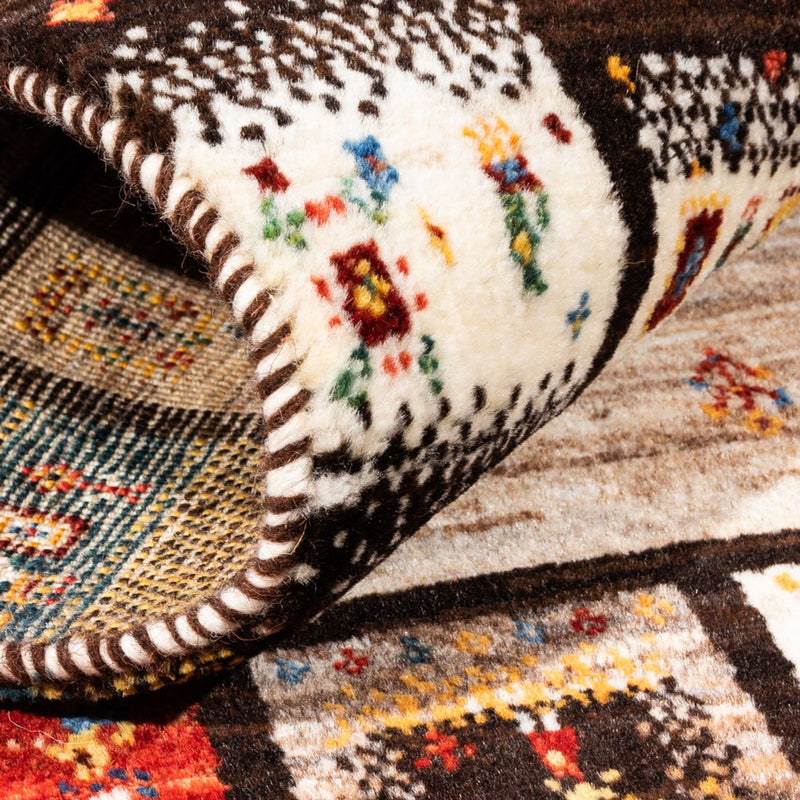 Tapete Gabbeh - Loribaft Persa - Real - 136 x 87 cm - multicolorido