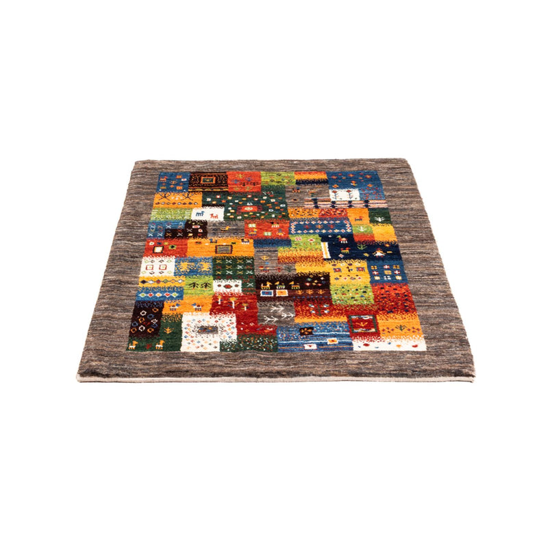 Tapete Gabbeh - Loribaft Persa - Real - 106 x 81 cm - multicolorido