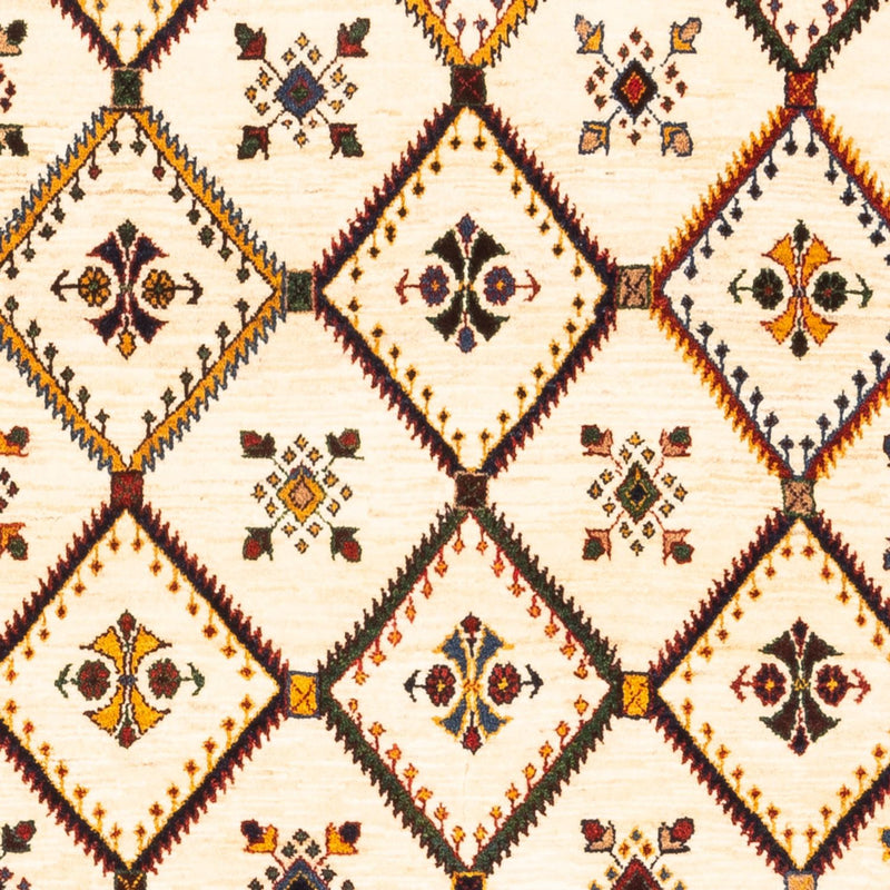 Gabbeh persa Tapete 114x155cm - Perserteppich Wollteppich - creme