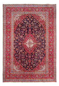 Tapete persa - Keshan - 353 x 246 cm - azul escuro – product image