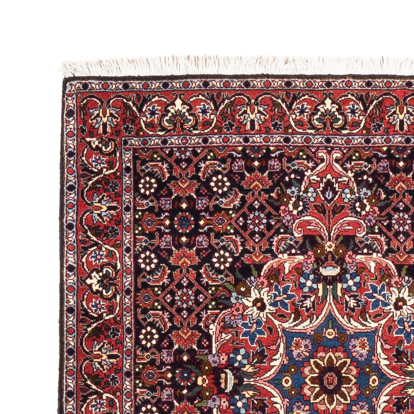 Corredor Tapete Persa - Bijar - 200 x 76 cm - azul escuro