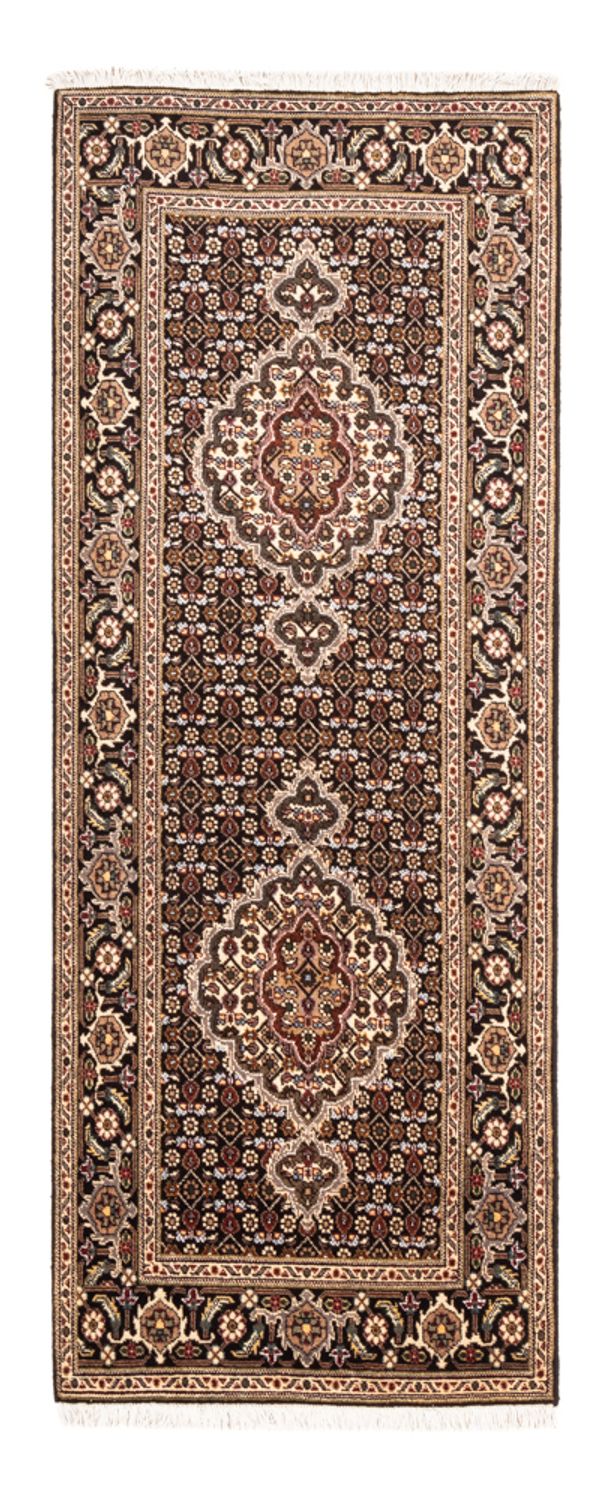 Corredor Tapete Persa - Tabriz - Royal - 196 x 75 cm - azul escuro