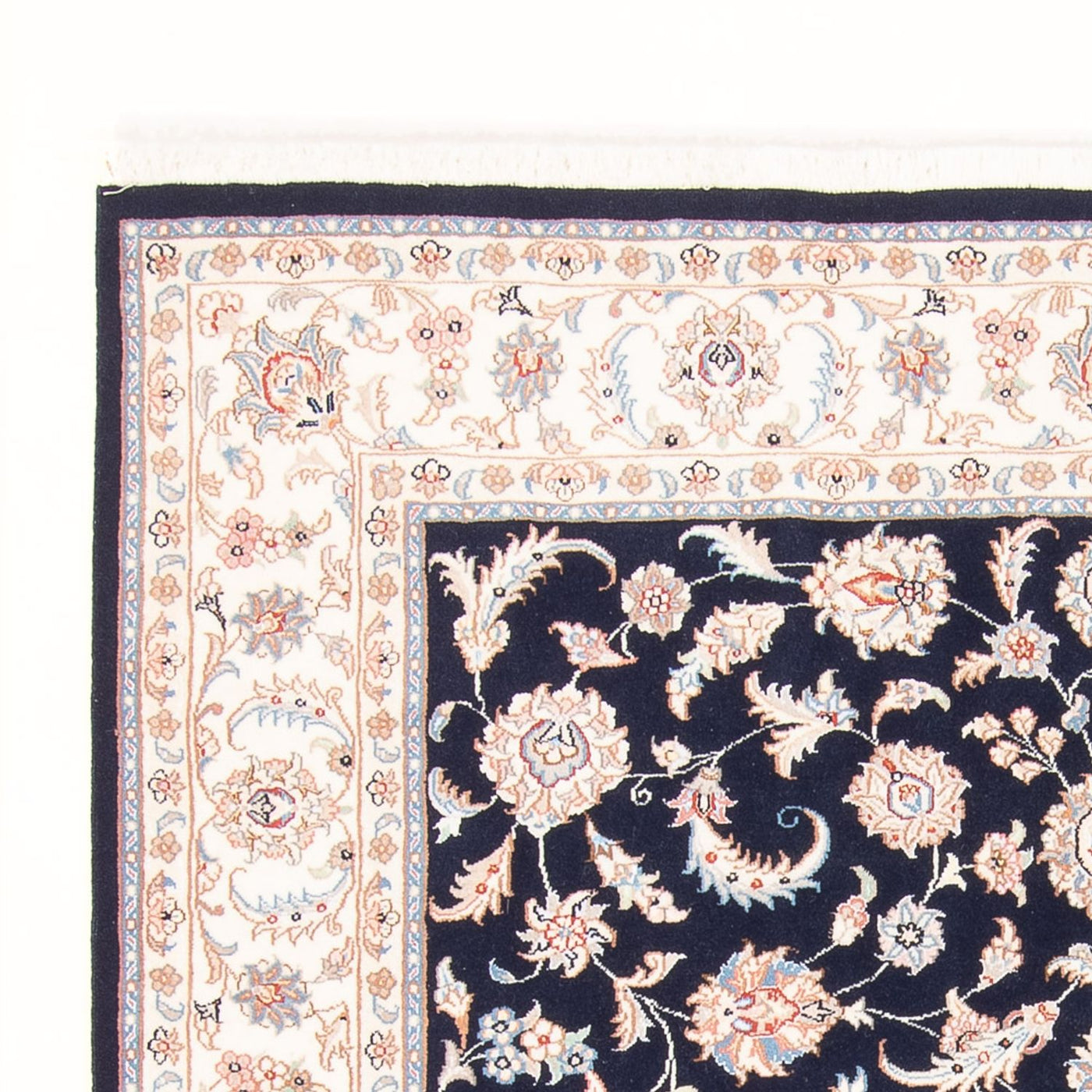 Tapete Persa - Tabriz - Royal - 203 x 147 cm - azul escuro