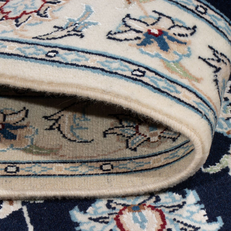 Tapete Persa - Nain - Premium - 119 x 82 cm - azul escuro