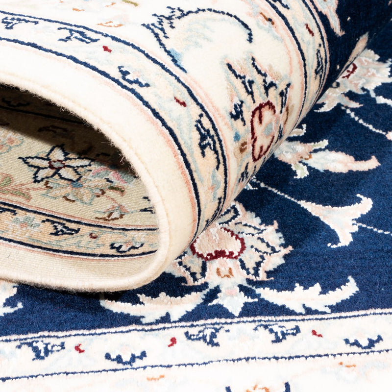 Tapete Persa - Nain - Premium - 161 x 105 cm - azul escuro