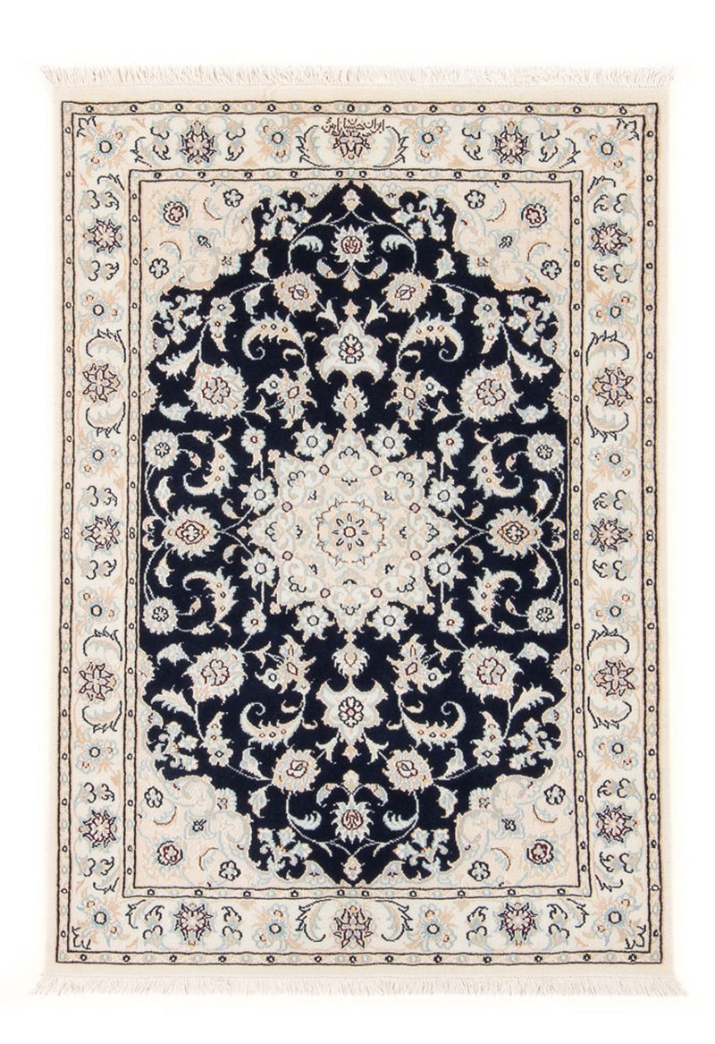 Tapete Persa - Nain - Premium - 118 x 80 cm - azul escuro
