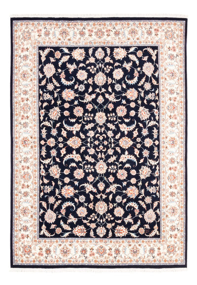 Tabriz Tapete 147x200cm - Tapete persa - azul escuro