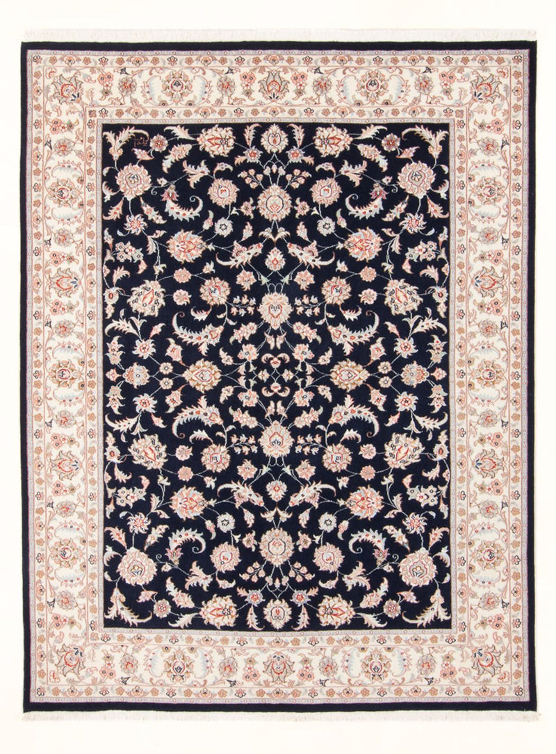 Tapete Persa - Tabriz - Royal - 201 x 149 cm - azul escuro
