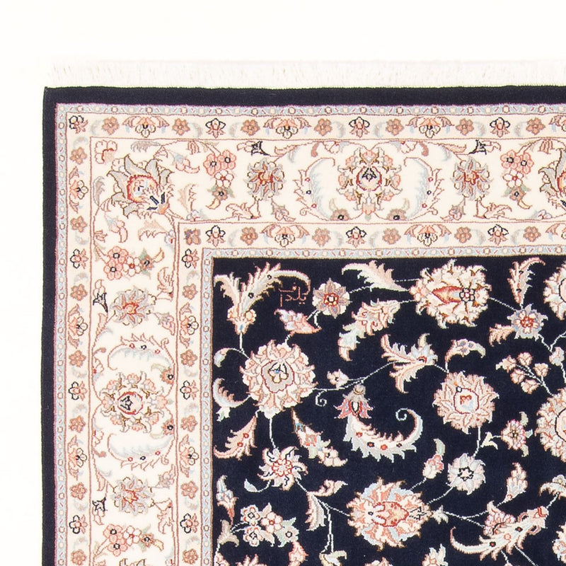Tapete Persa - Tabriz - Royal - 201 x 149 cm - azul escuro