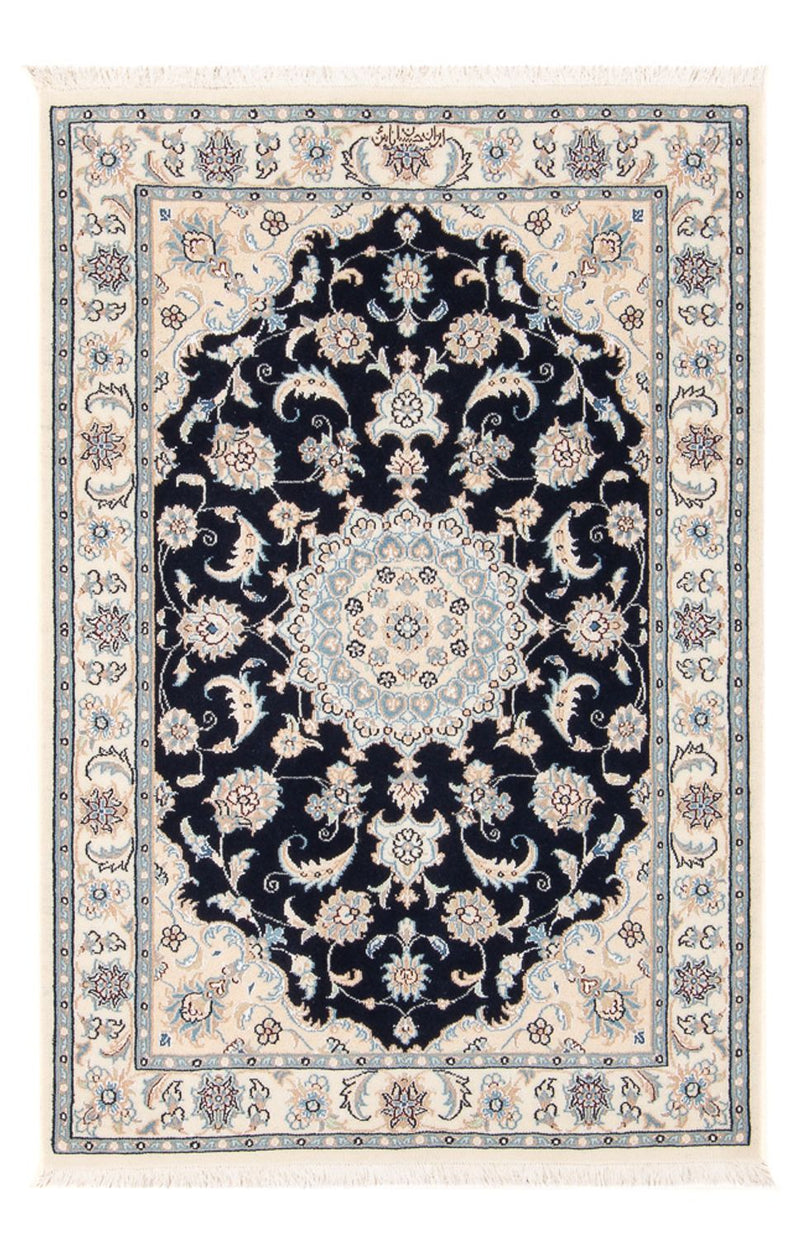 Tapete Persa - Nain - Premium - 122 x 81 cm - azul escuro