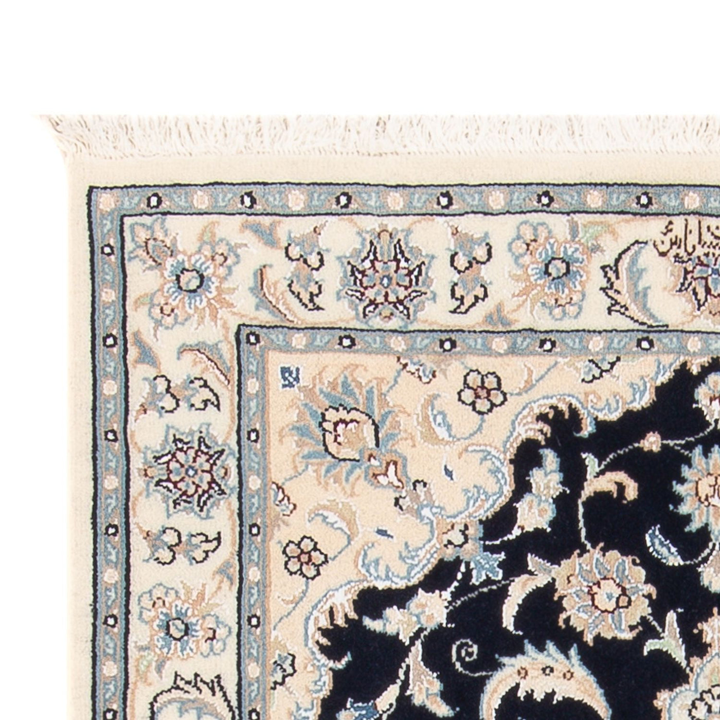 Tapete Persa - Nain - Premium - 122 x 81 cm - azul escuro