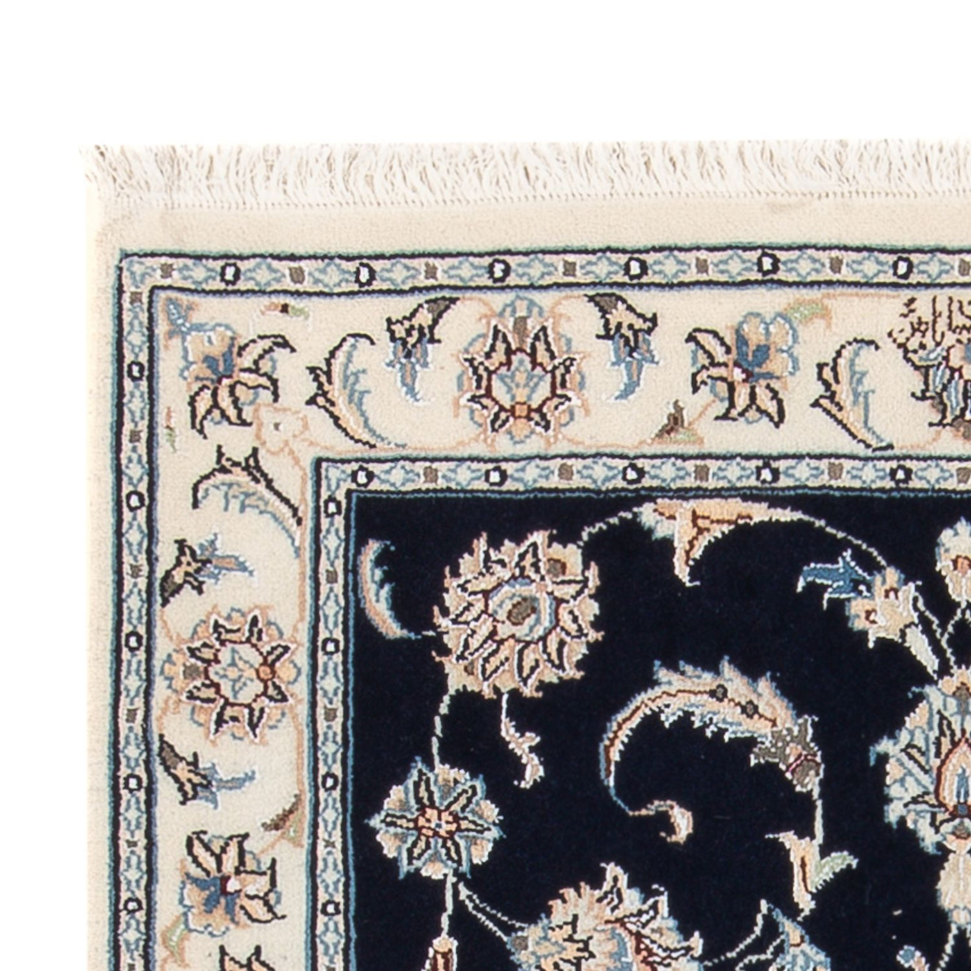 Tapete Persa - Nain - Premium - 121 x 78 cm - azul escuro