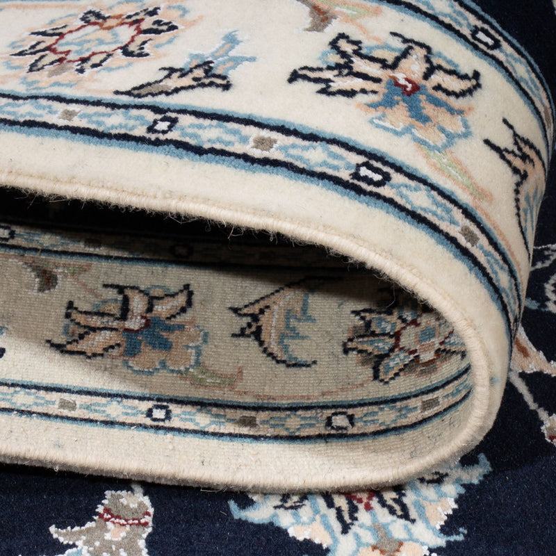 Tapete Persa - Nain - Premium - 121 x 78 cm - azul escuro