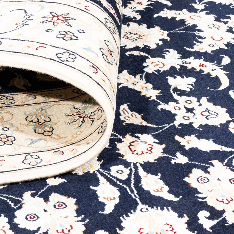 Tapete Persa - Nain - Premium - 178 x 120 cm - azul escuro