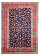 Tapete persa - Keshan - 295 x 200 cm - azul escuro