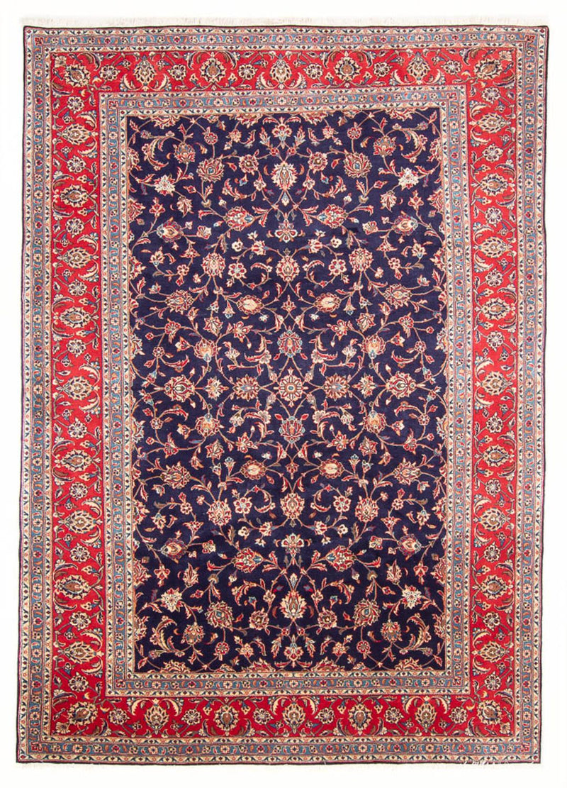 Tapete persa - Keshan - 295 x 200 cm - azul escuro