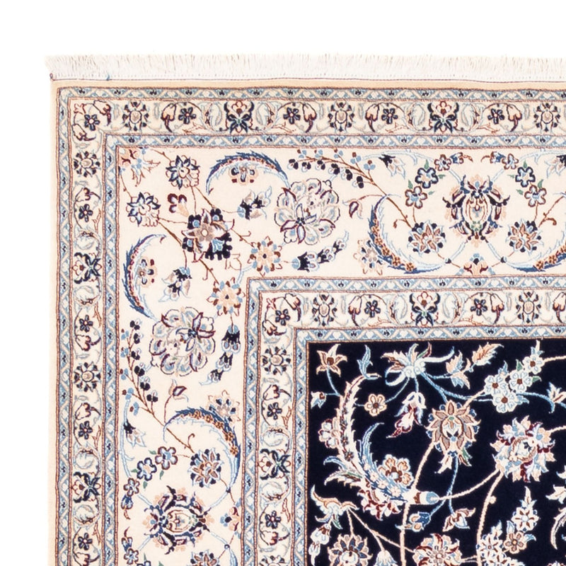 Tapete Persa - Nain - Premium - 260 x 215 cm - azul escuro