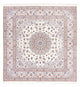 Tapete Persa - Nain - Premium praça  - 203 x 201 cm - creme