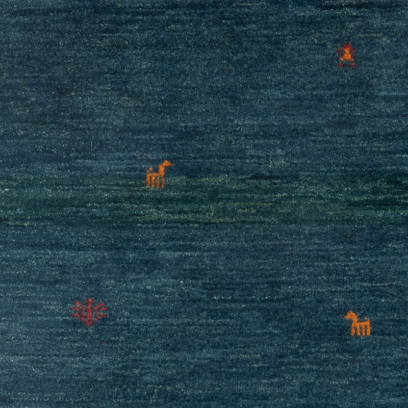 Tapete Gabbeh - Persa - 139 x 100 cm - azul petróleo
