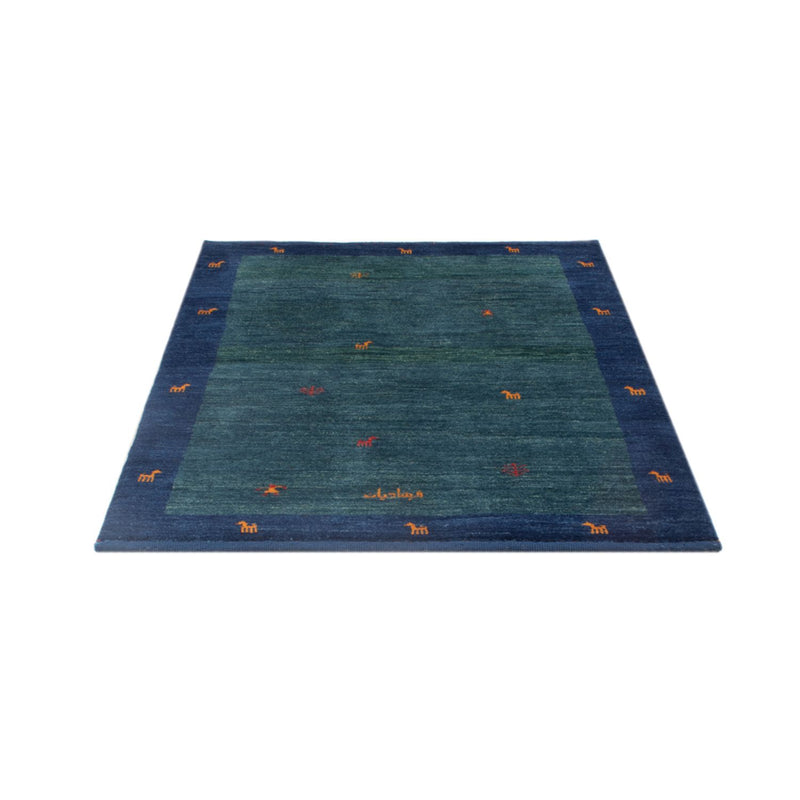Tapete Gabbeh - Persa - 139 x 100 cm - azul petróleo