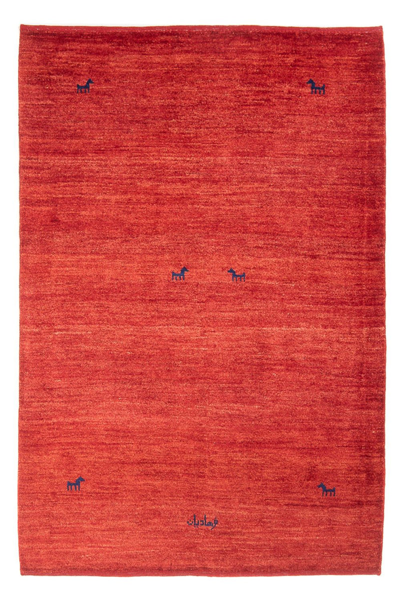 Tapete Gabbeh persa 124x176cm - Tapete persa de lã - vermelho
