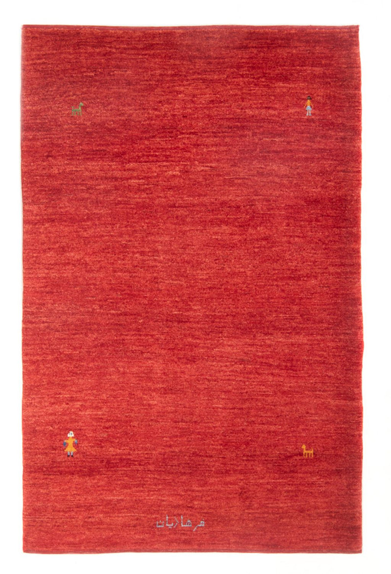 Tapete Gabbeh persa 128x196cm - Tapete persa de lã - vermelho
