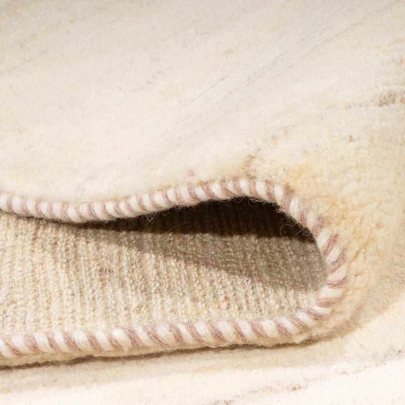 Tapete Gabbeh - Persa - 221 x 166 cm - branco natural