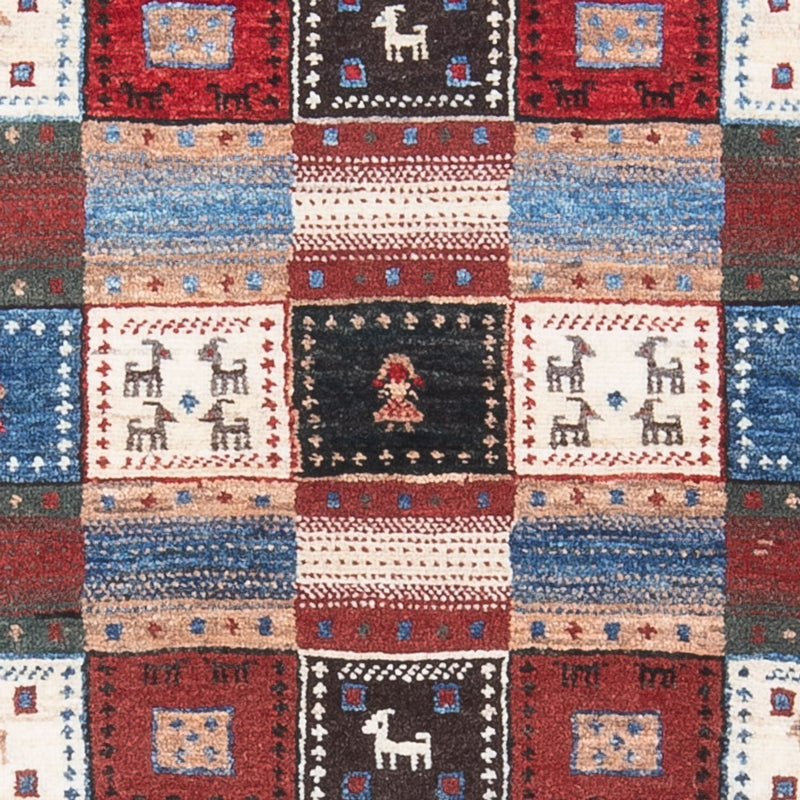 Loribaft Tapete 128x82cm - Perserteppich Wollteppich