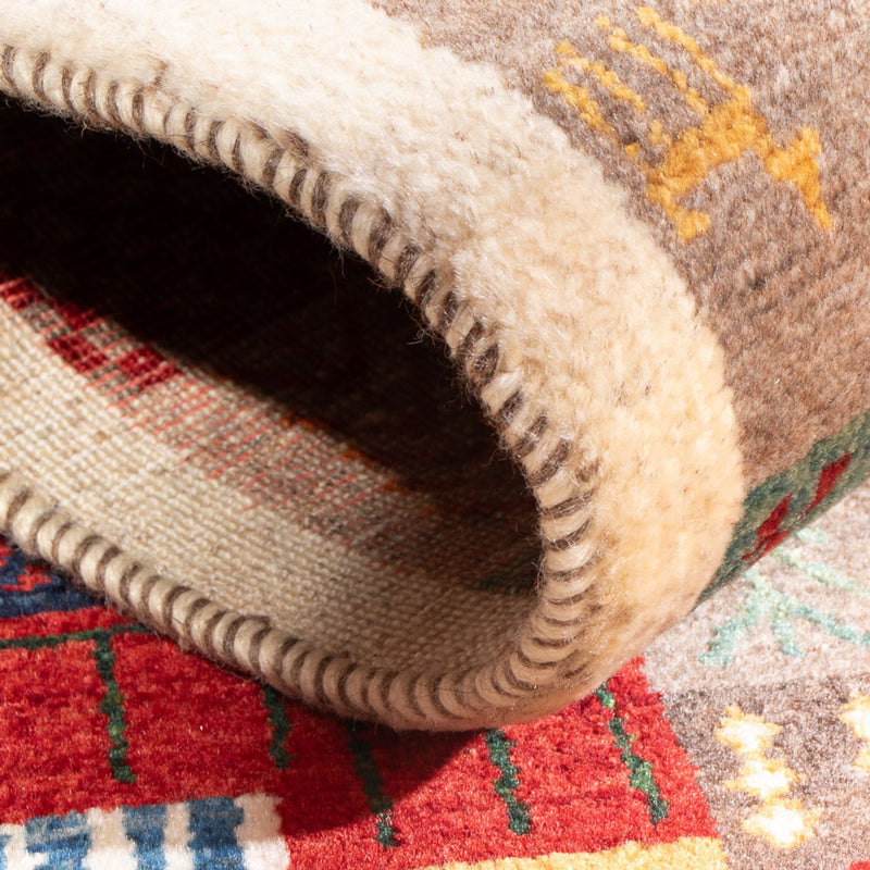 Tapete Gabbeh - Loribaft Persa - 129 x 78 cm - multicolorido