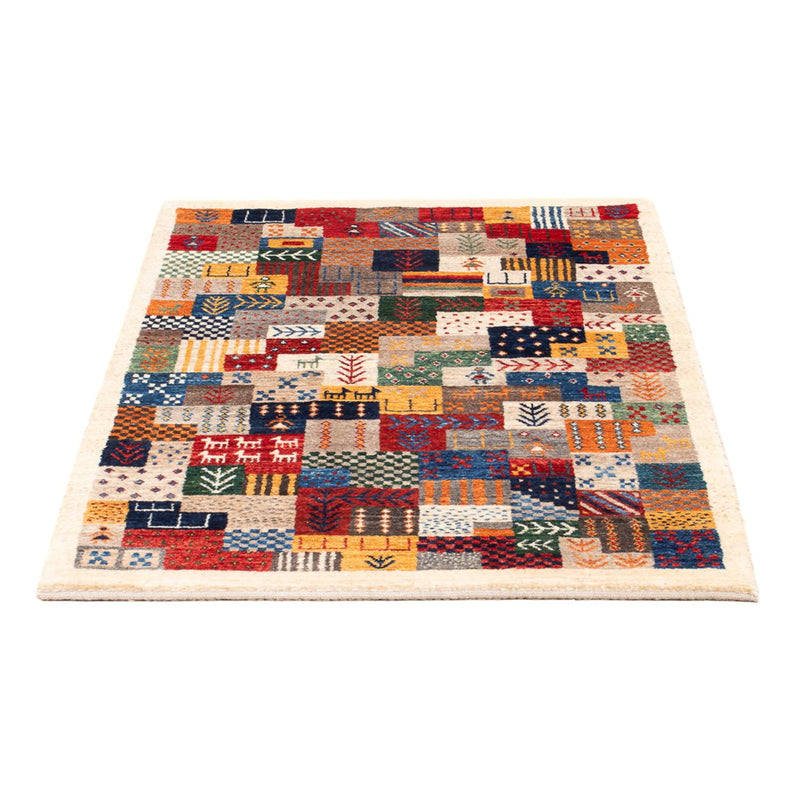 Tapete Gabbeh - Loribaft Persa - 129 x 78 cm - multicolorido