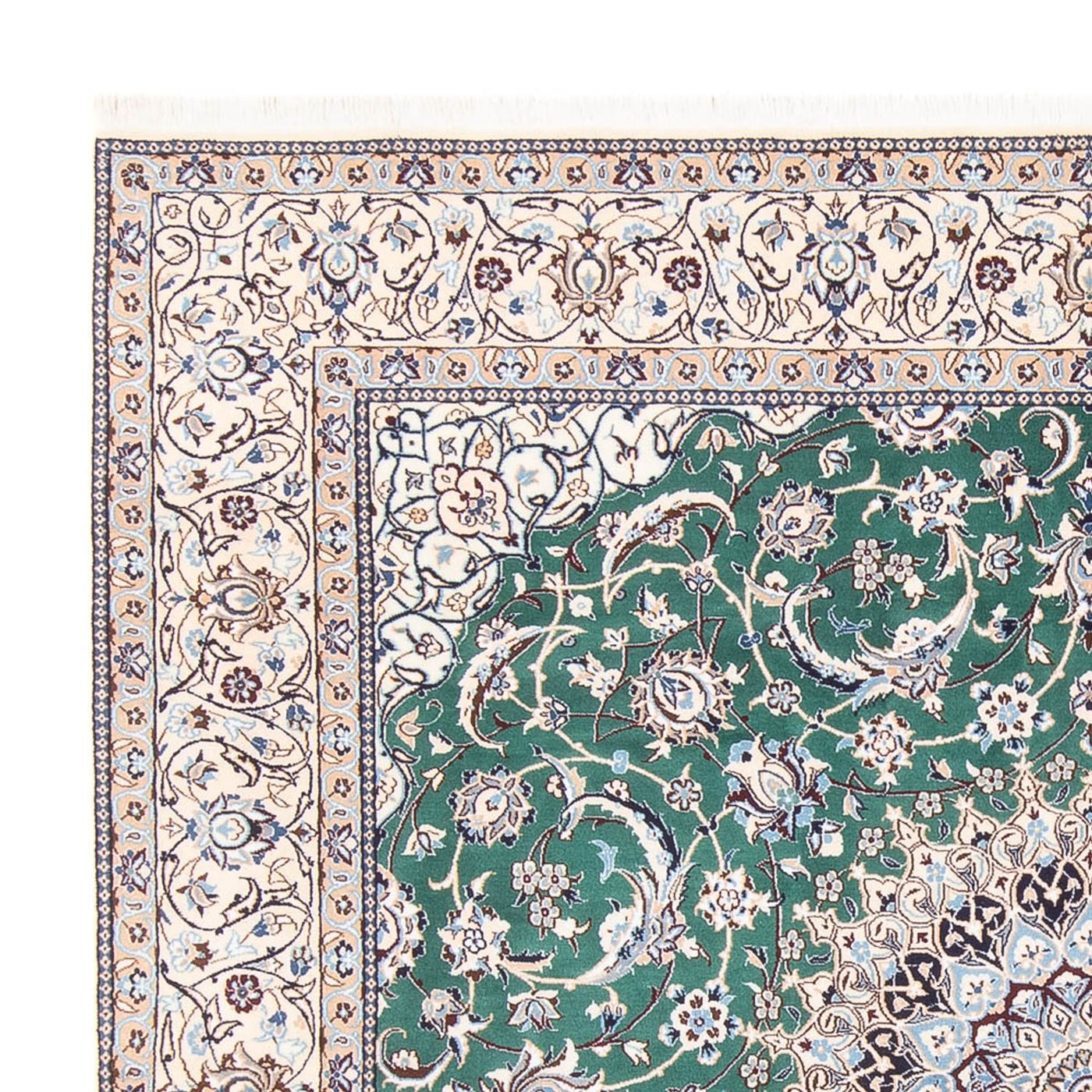 Tapete Persa - Nain - 264 x 248 cm - verde