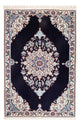 Nain - 6La Tapete 50x76cm - Tapete persa - azul escuro