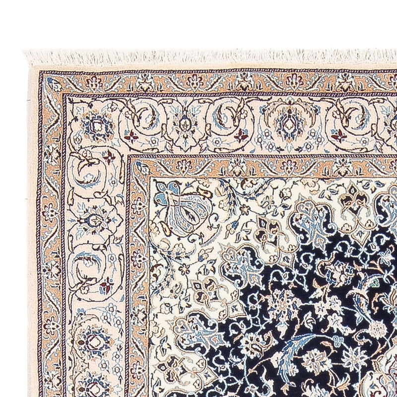 Tapete Persa - Nain - Premium - 198 x 130 cm - azul escuro