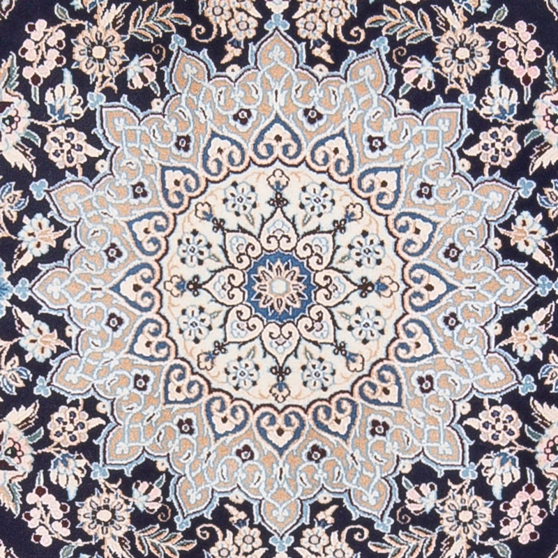 Tapete Persa - Nain - Premium - 147 x 104 cm - azul escuro