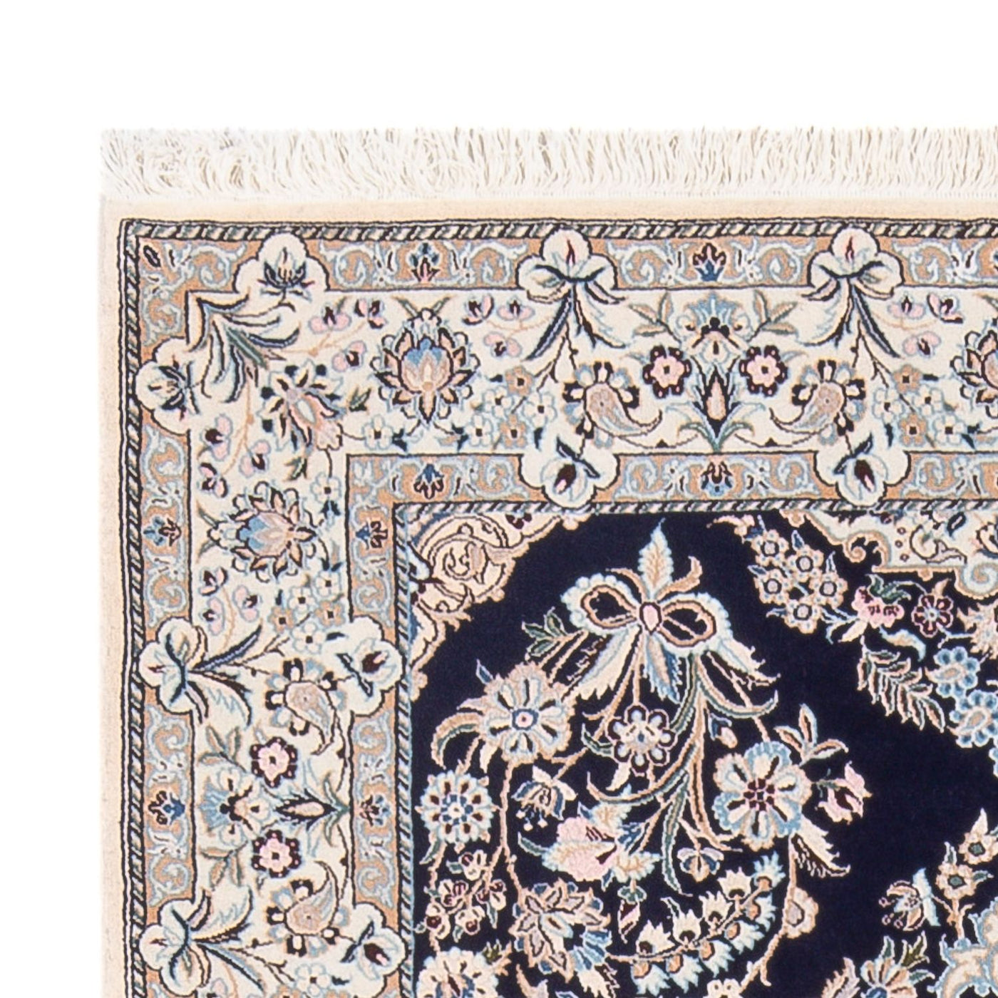 Tapete Persa - Nain - Premium - 147 x 104 cm - azul escuro