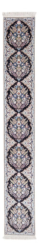 Corredor Tapete Persa - Nain - Premium - 215 x 33 cm - azul escuro