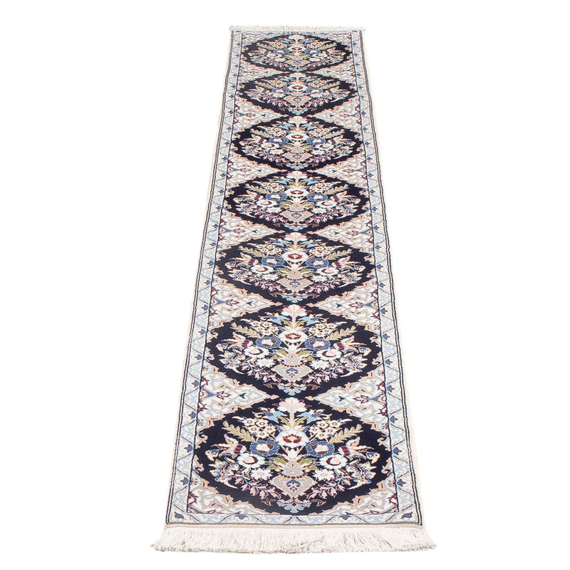 Corredor Tapete Persa - Nain - Premium - 215 x 33 cm - azul escuro